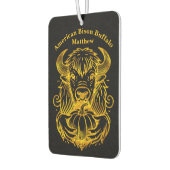 Désodorisant Pour Voiture Bison tenant un Citrouille dans une illustration d (Gauche)