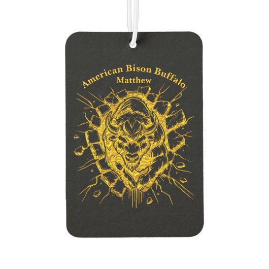 Désodorisant Pour Voiture Bison traverse un mur dans un affichage dynamique (Dos)