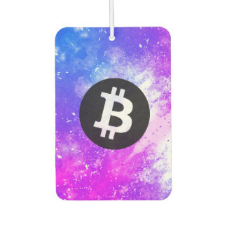 Désodorisant Pour Voiture Bitcoin Aquarelle (Style 2 - Miami)