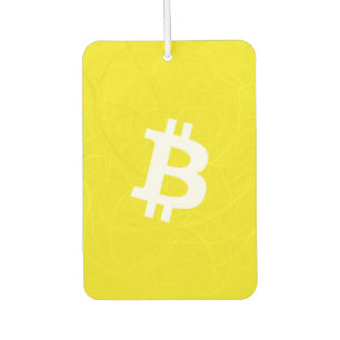 Désodorisant Pour Voiture BitCoin Neurone Jaune