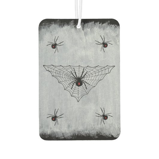 Désodorisant Pour Voiture Black Widow Spider Web Halloween gothique (Dos)