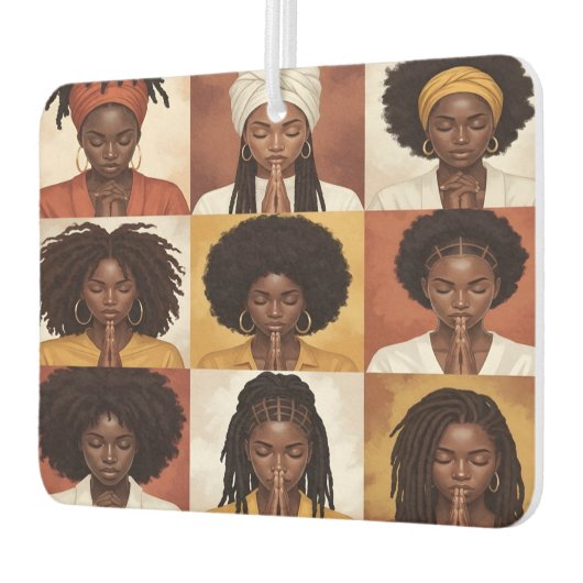 Désodorisant Pour Voiture Black Women Praying Air Freshener (Gauche)
