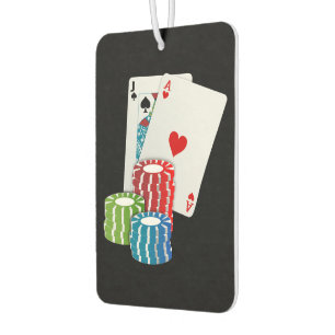 Désodorisant Pour Voiture Blackjack avec jetons de poker