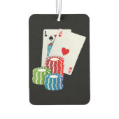 Désodorisant Pour Voiture Blackjack avec jetons de poker (Dos)