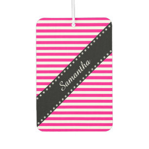 Désodorisant Pour Voiture Blancs Narrow Stripes + votre backgr. & idées