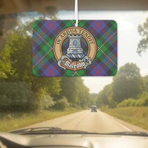 Désodorisant Pour Voiture Blason du clan Malcolm sur tartan