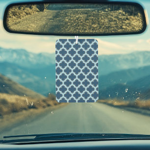 Désodorisant Pour Voiture Bleu et Bébé Bleu Trellis, treillis, Quatrefoil