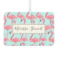 Bleu mignon rose Été Peint Flamingo Motif bleu