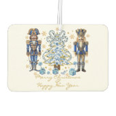 Désodorisant Pour Voiture Bleu noix d'or Joyeux Noël (Dos)