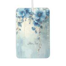 Blue Flowers and Pearls Air Freshener