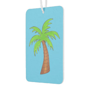 Désodorisant Pour Voiture Blue Green Tropical Island Beach Palm Tree