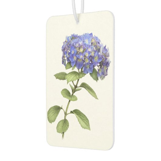 Désodorisant Pour Voiture Blue Hydrangea Flower Botanical Art Design (Gauche)