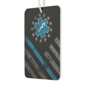 Désodorisant Pour Voiture Blue Line EMT Paramedic Vintage American Flag (Gauche)