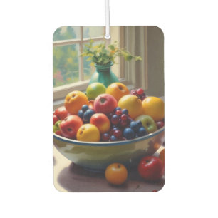 Désodorisant Pour Voiture Bol de fruit sur table peinture à l'huile classiqu
