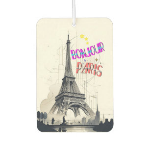 Désodorisant Pour Voiture Bonjour Colorful Paris
