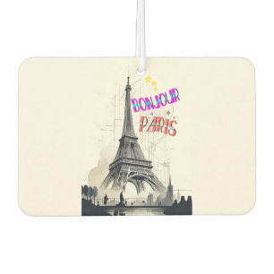 Désodorisant Pour Voiture Bonjour Colorful Paris