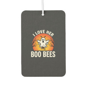 Désodorisant Pour Voiture Boo Bees Halloween Ghost Bee Drôle Design_1