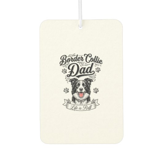 Désodorisant Pour Voiture Border Collie Dad Vintage Engraving Dog Shirt Desi (Devant)