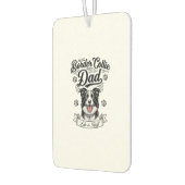 Désodorisant Pour Voiture Border Collie Dad Vintage Engraving Dog Shirt Desi (Gauche)
