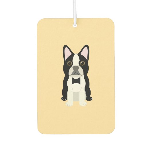 Désodorisant Pour Voiture Boston Terrier beige (Devant)