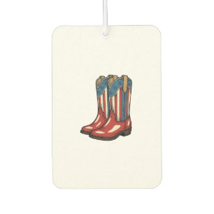 Désodorisant Pour Voiture Bottes de cowgirl patriotiques vintage Chemise occ