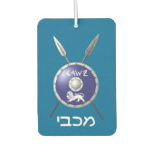 Désodorisant Pour Voiture Bouclier Maccabee Et Paroles (Devant)