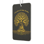 Désodorisant Pour Voiture Bouddha aurifère entouré de Feuilles complexes (Gauche)