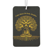 Désodorisant Pour Voiture Bouddha aurifère entouré de Feuilles complexes (Dos)