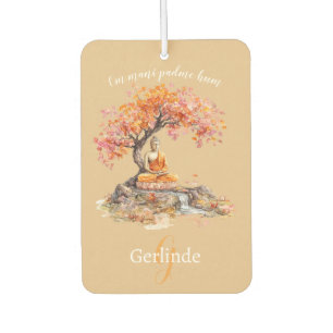 Désodorisant Pour Voiture Bouddha méditant à l'aquarelle personnalisé