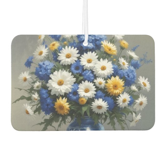 Désodorisant Pour Voiture Bouquet de fleurs Elégante aquarelle (Devant)