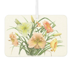 Désodorisant Pour Voiture Bouquet de jour Floral Botanical Art Design