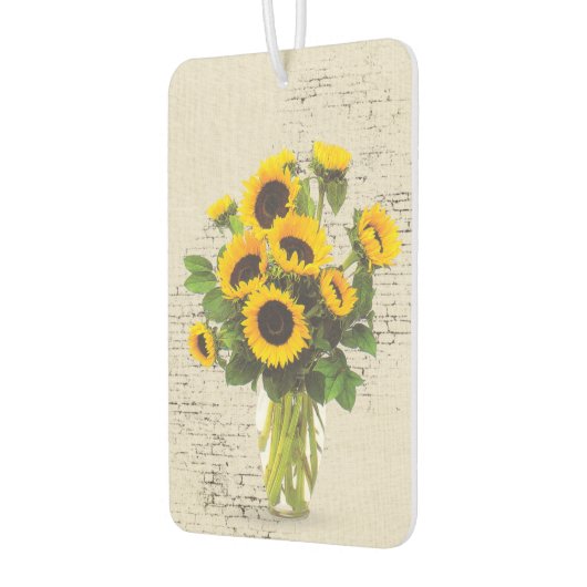 Désodorisant Pour Voiture Bouquet De Tournesol Sur Brick (Gauche)