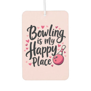 Désodorisant Pour Voiture Bowling Lover Cute Retro esthétique Sports Design