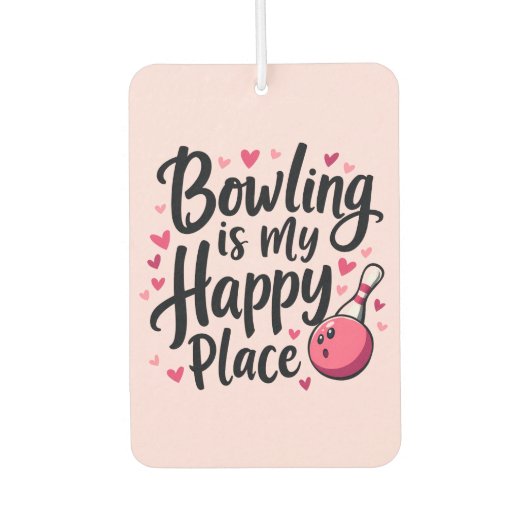 Désodorisant Pour Voiture Bowling Lover Cute Retro esthétique Sports Design (Devant)