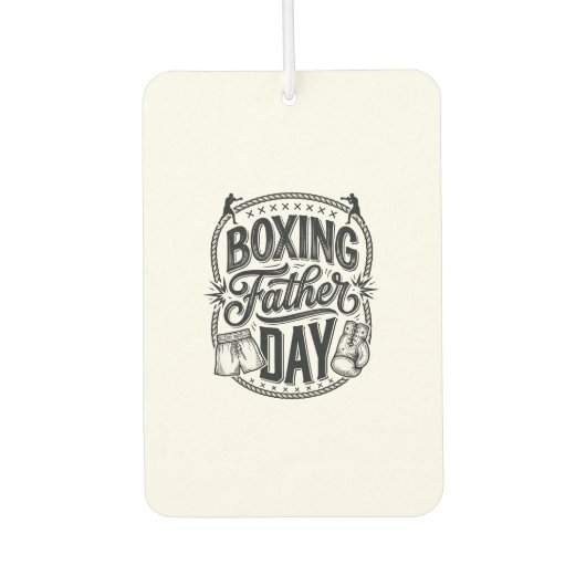 Désodorisant Pour Voiture Boxing Father Day Vintage Engraving Shirt Design_1 (Devant)