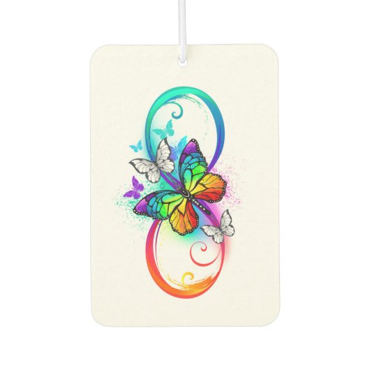 Désodorisant Pour Voiture Bright infinity with rainbow butterfly (Devant)