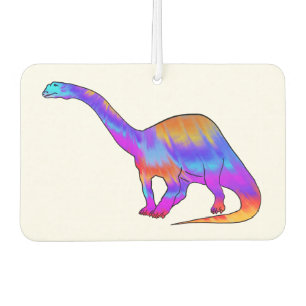Désodorisant Pour Voiture Brontosaurus coloré Dinosaure psychédélique Art