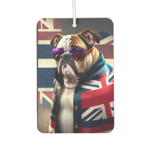 Désodorisant Pour Voiture Bulldog avec veste Union Jack