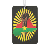 Désodorisant Pour Voiture Burkina Faso Carte, drapeau et première révolution (Dos)