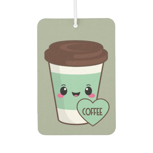 Désodorisant Pour Voiture Café Emoji Lover (Devant)