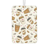 Désodorisant Pour Voiture Cafés, Fèves de café, Amateur de café, Coeurs (Dos)