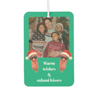 Désodorisant Pour Voiture Câlins de saucisson drôles photo de famille Noël
