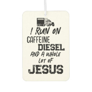 Désodorisant Pour Voiture Camion FUNNY Caffeine Diesel Et Jesus Grunge