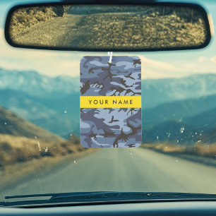 Désodorisant Pour Voiture Camouflage bleu marine Votre nom Personnalisez