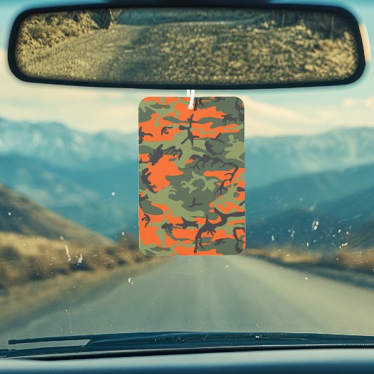Désodorisant Pour Voiture Camouflage orange et vert, Militaire, Armée
