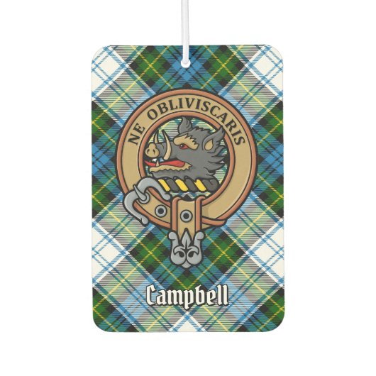Désodorisant Pour Voiture Campbell Crest au-dessus de Tartan (Devant)