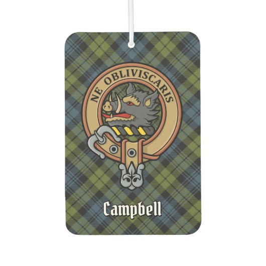 Désodorisant Pour Voiture Campbell Crest sur Tartan (Devant)