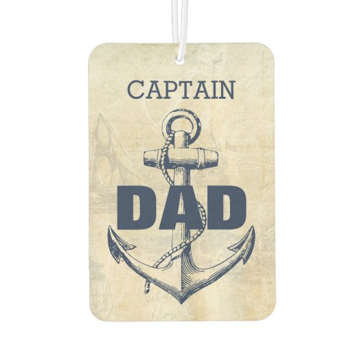 Désodorisant Pour Voiture Capitaine Papa Photo Ancre nautique (Dos)