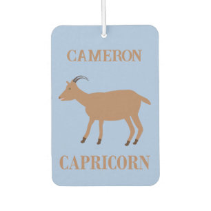 Désodorisant Pour Voiture Capricorn Étoile Signal Chèvre Nom personnalisé