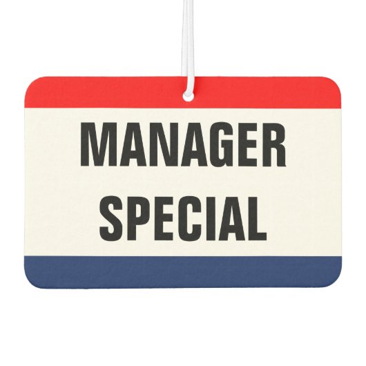 Désodorisant Pour Voiture Car Manager Special Promo Signage Customizable (Devant)